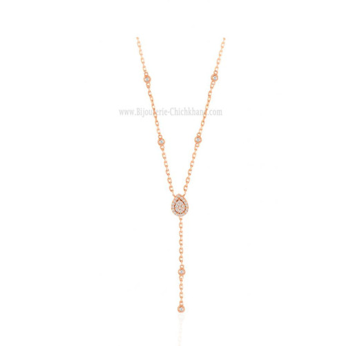 Collier femme en Or Rose 18 Carats Ref 62571 | Chichkhane