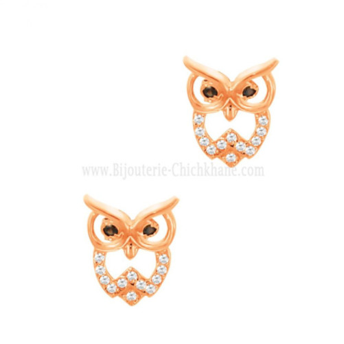 Boucles d'oreilles femme en Or Rose 18 Carats Ref 61736 | Chichkhane