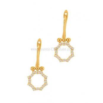 Boucles d'oreilles femme en Or Jaune 18 Carats Ref 61630 | Chichkhane