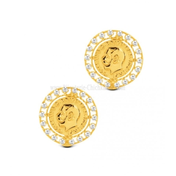 Boucles d'oreilles femme en Or Jaune 18 Carats Ref 61629 | Chichkhane