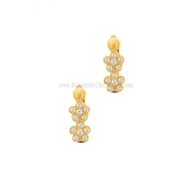 Boucles d'oreilles femme en Or Jaune 18 Carats Ref 61477 | Chichkhane