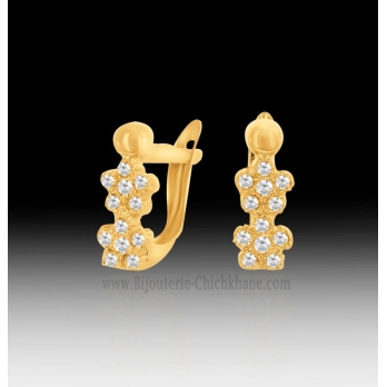 Boucles d'oreilles femme en Or Jaune 18 Carats Ref 61477 | Chichkhane