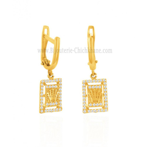 Boucles d'oreilles femme en Or Jaune 18 Carats Ref 61459 | Chichkhane