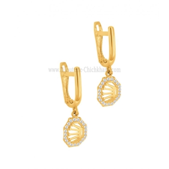 Boucles d'oreilles femme en Or Jaune 18 Carats Ref 61457 | Chichkhane