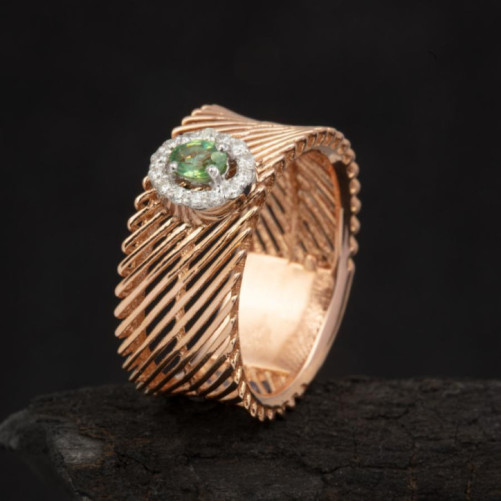 Bague femme en Or Bicolore 18 Carats Ref 68453 | Chichkhane