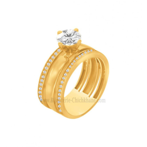 Solitaire femme en Or Jaune 18 Carats Ref 61538 | Chichkhane