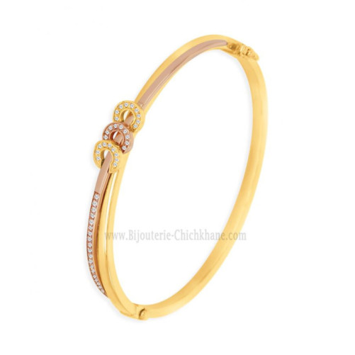Bracelet femme en Or Bicolore  18 Carats Ref 61427 | Chichkhane