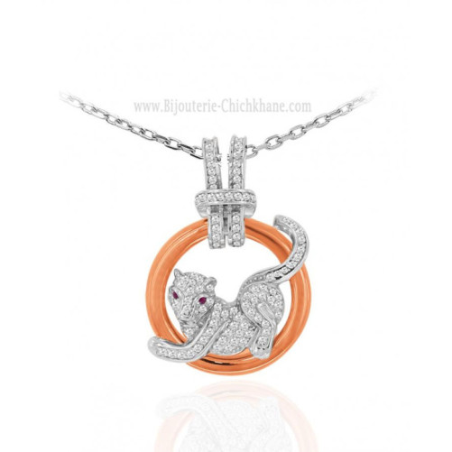 Pendentif femme en Or Bicolore  18 Carats Ref 61569 | Chichkhane