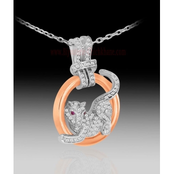Pendentif femme en Or Bicolore  18 Carats Ref 61569 | Chichkhane