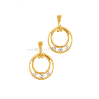 Boucles d'oreilles femme en Or Jaune 18 Carats Ref 61334 | Chichkhane