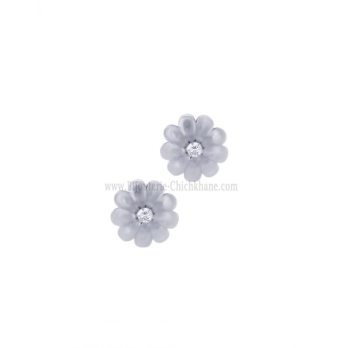 Boucles d'oreilles femme en Or Blanc 18 Carats Ref 61298 | Chichkhane