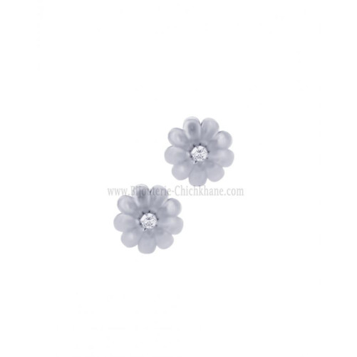 Boucles d'oreilles femme en Or Blanc 18 Carats Ref 61298 | Chichkhane
