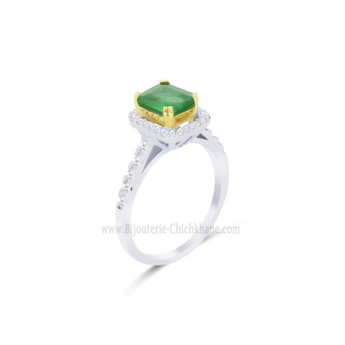 Solitaire femme en Or Bicolore 18 Carats Ref 61123 | Chichkhane