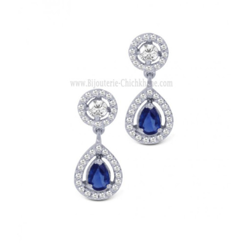Boucles d'oreilles femme en Or Blanc 18 Carats Ref 60539 | Chichkhane