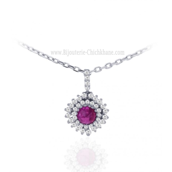Pendentif femme en Or Blanc 18 Carats Ref 60534 | Chichkhane