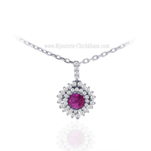 Pendentif femme en Or Blanc 18 Carats Ref 60534 | Chichkhane