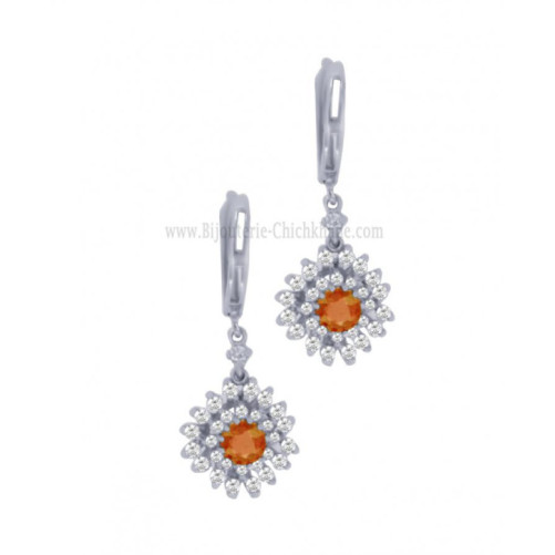Boucles d'oreilles femme en Or Blanc 18 Carats Ref 60533 | Chichkhane