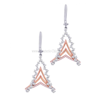 Boucles d'oreilles femme en Or Bicolore  18 Carats Ref 48436 | Chichkh