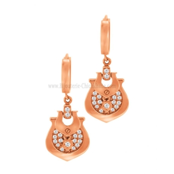 Boucles d'oreilles femme en Or Rose 18 Carats Ref 19351 | Chichkhane