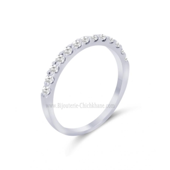 Alliance femme en Or Blanc 18 Carats Ref 60682 | Chichkhane