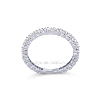 Alliance femme en Or Blanc 18 Carats Ref 60680 | Chichkhane