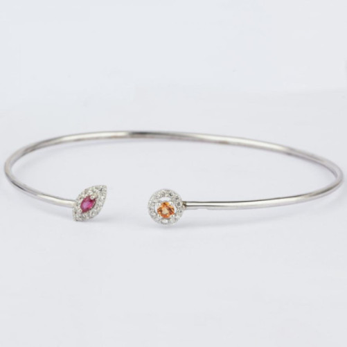 Bracelet femme en Or Blanc 18 Carats Ref 68589 | Chichkhane