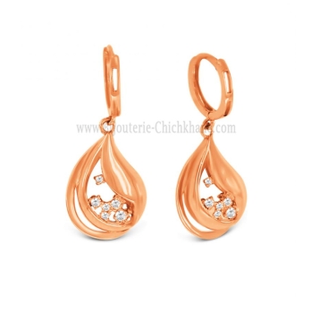 Boucles d'oreilles femme en Or Rose 18 Carats Ref 61046 | Chichkhane