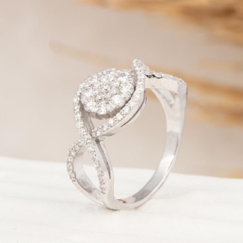 Bague femme en Or Blanc 18 Carats Ref 68399 | Chichkhane