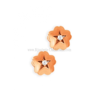 Boucles d'oreilles femme en Or Rose 18 Carats Ref 61018 | Chichkhane