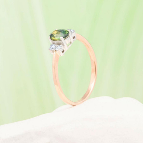Bague femme en Or Bicolore 18 Carats Ref 68394 | Chichkhane