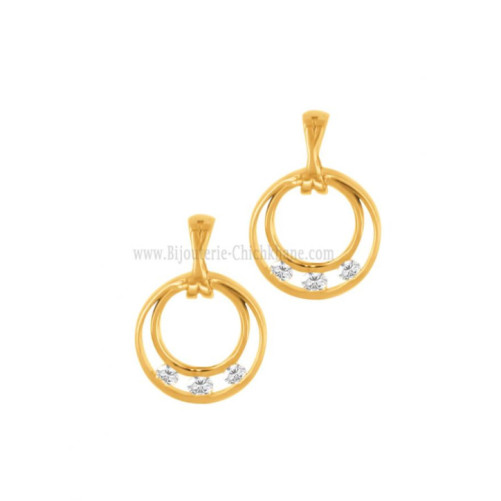 Boucles d'oreilles femme en Or Jaune 18 Carats Ref 60956 | Chichkhane