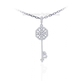 Pendentif femme en Or Blanc 18 Carats Ref 60868 | Chichkhane