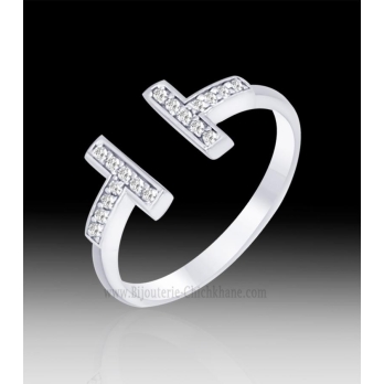 Bague femme en Or Blanc 18 Carats Ref 60851 | Chichkhane