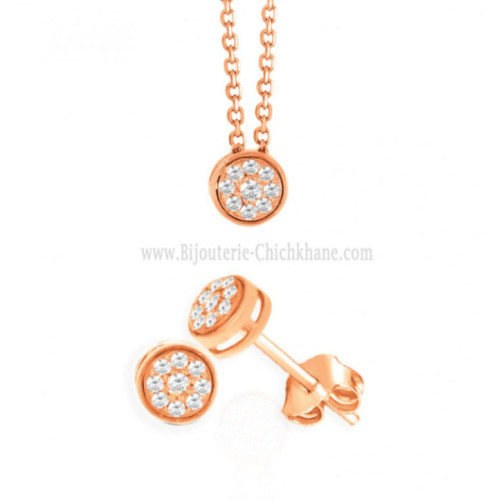 Ensemble femme en Or Rose 18 Carats Ref MO1333R | Chichkhane