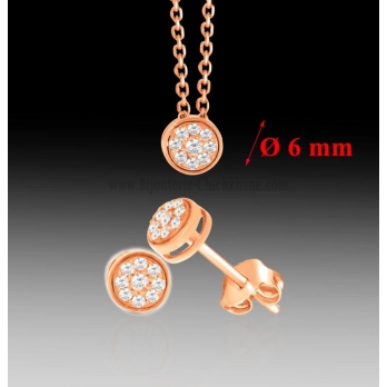 Ensemble femme en Or Rose 18 Carats Ref MO1333R | Chichkhane