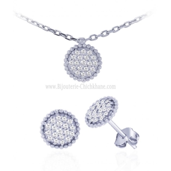 Ensemble femme en Or Blanc 18 Carats Ref MO2352B | Chichkhane