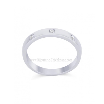 Alliance femme en Or Blanc 18 Carats Ref 60928 | Chichkhane