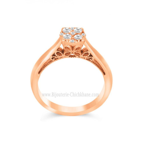 Solitaire femme en Or Rose 18 Carats Ref 60901 | Chichkhane