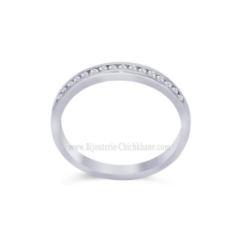 Alliance femme en Or Blanc 18 Carats Ref 60749 | Chichkhane