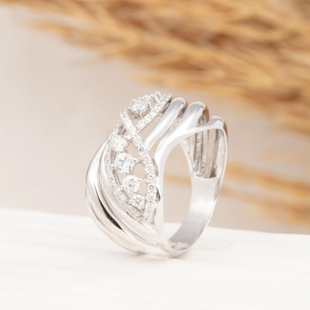 Bague femme en Or Blanc 18 Carats Ref 68374 | Chichkhane