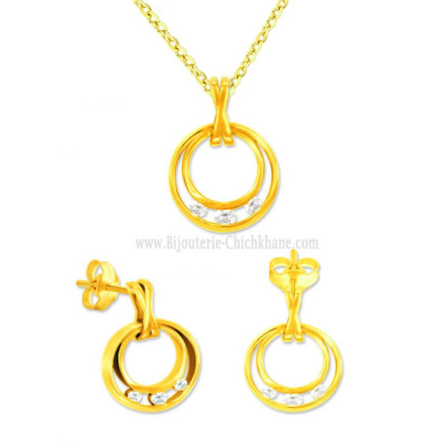Ensemble femme en Or Jaune 18 Carats Ref MO2362J | Chichkhane