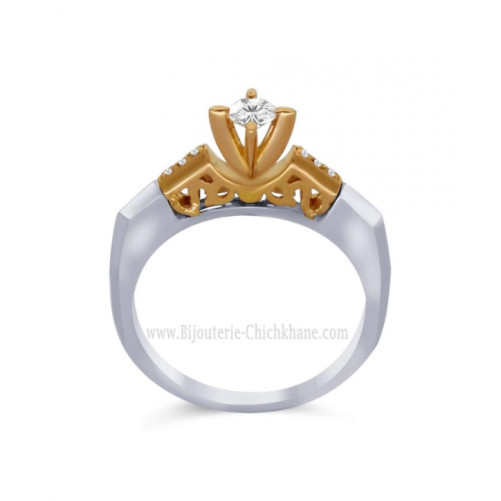 Solitaire femme en Or Bicolore  18 Carats Ref 60661 | Chichkhane