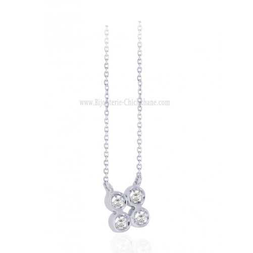 Collier femme en Or Blanc 18 Carats Ref 60640 | Chichkhane