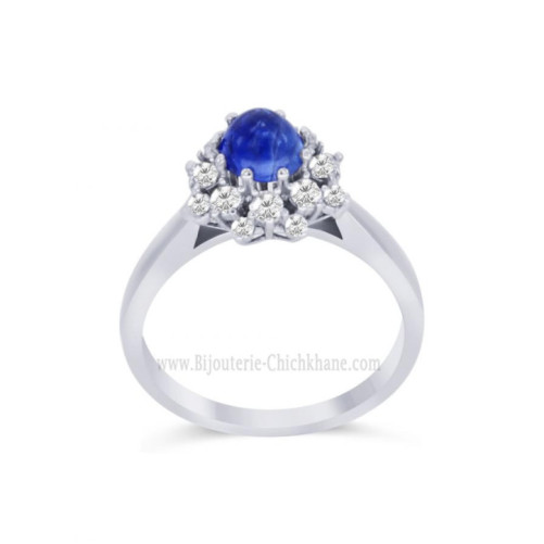 Solitaire femme en Or Blanc 18 Carats Ref 60635 | Chichkhane