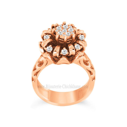 Solitaire femme en Or Rose 18 Carats Ref 60875 | Chichkhane