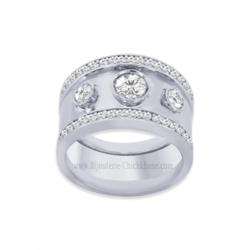 Bague femme en Or Blanc 18 Carats Ref 60740 | Chichkhane