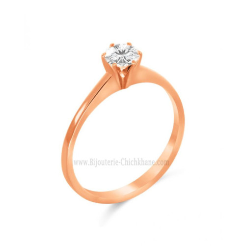 Solitaire femme en Or Rose 18 Carats Ref 60668 | Chichkhane