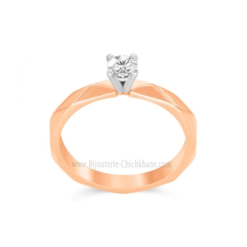 Solitaire femme en Or Rose 18 Carats Ref 60773 | Chichkhane