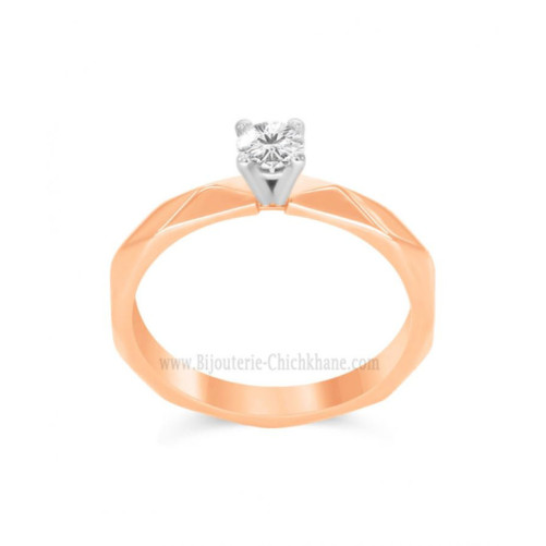 Solitaire femme en Or Rose 18 Carats Ref 60773 | Chichkhane
