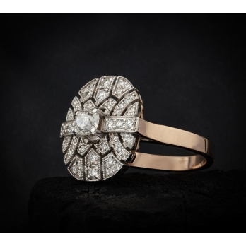 Bague femme en Or Bicolore  18 Carats Ref 68057 | Chichkhane